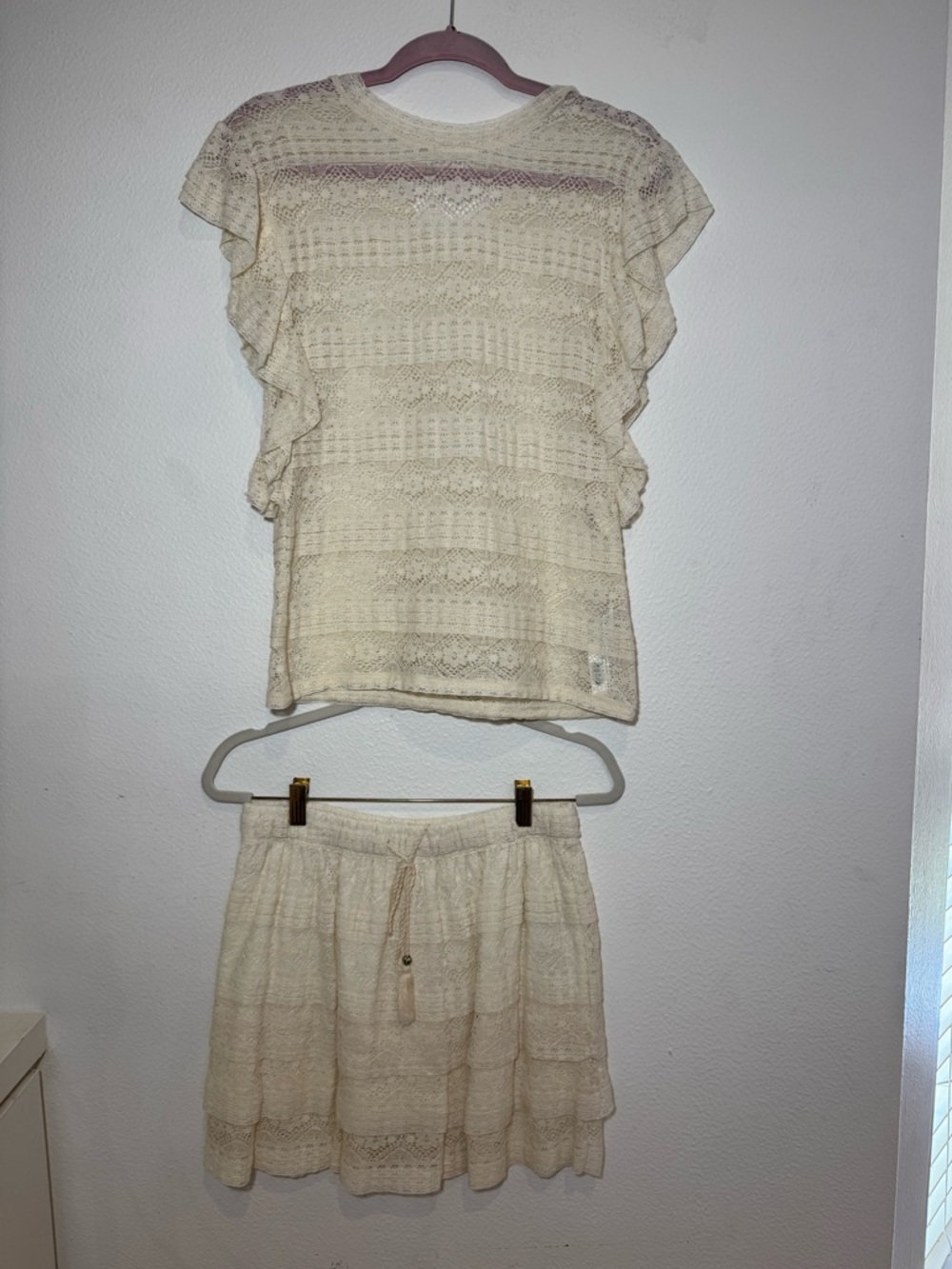 Sfera Casual Cream Lace Two Piece Set Size S